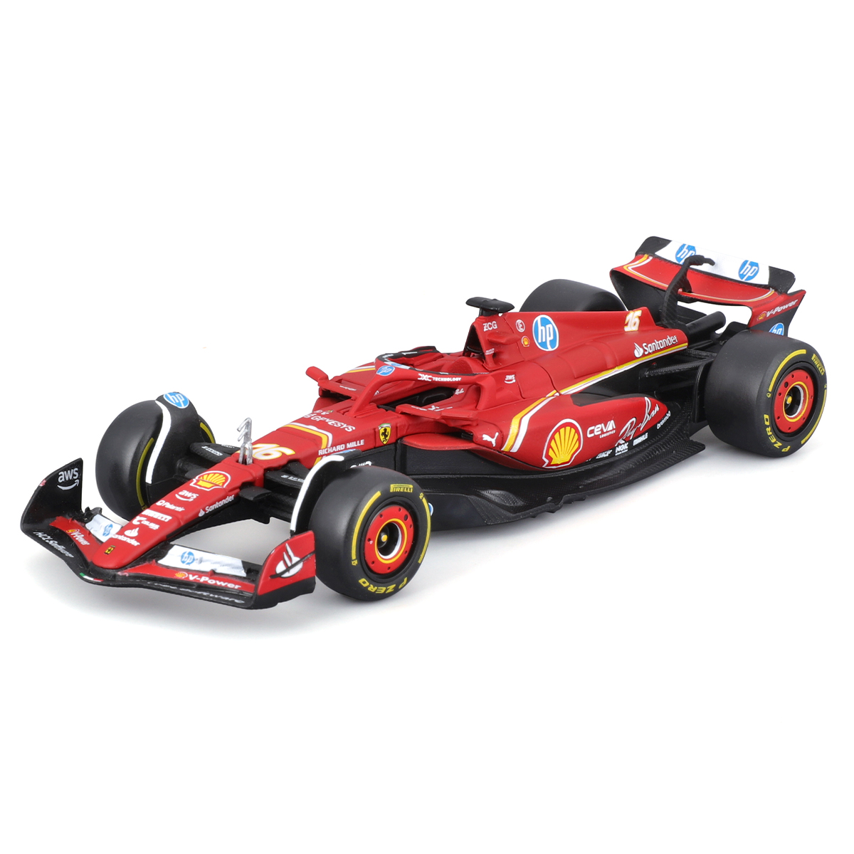 Автомодель Ferrari SF-24 Racing Bburago 1:43 Червона — превʼю 4
