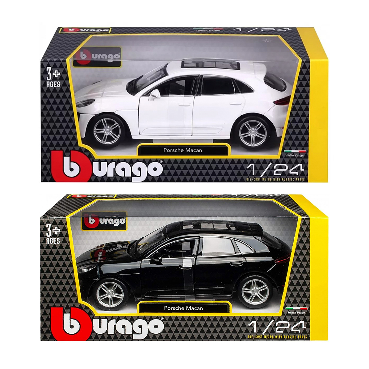 Колекційна автомодель Porsche Macan Bburago 1:24 металева з дверима, що відкриваються — превʼю 2
