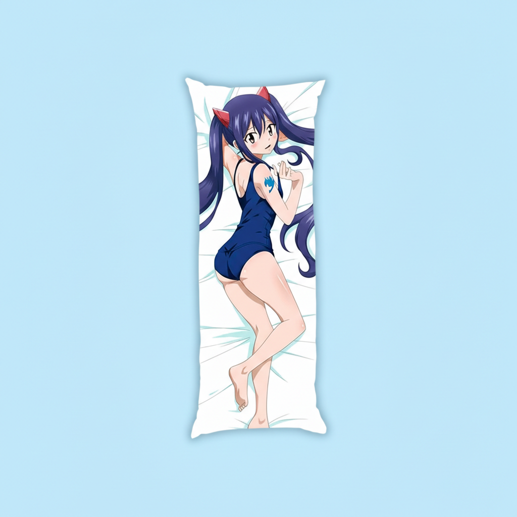 Подушка дакімакура Венді Марвелл Wendy Marvell Хвіст Феї Fairy Tail 13х34 см — превʼю 2