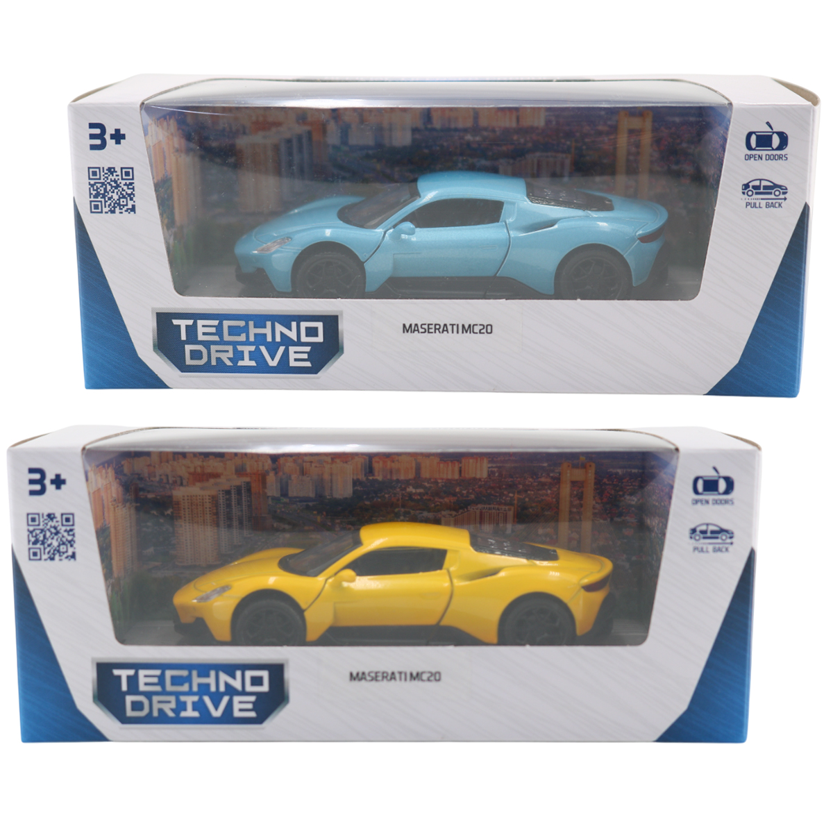 Автомодель Techno Drive Maserati MC20 металева 1:41 синя — превʼю 5