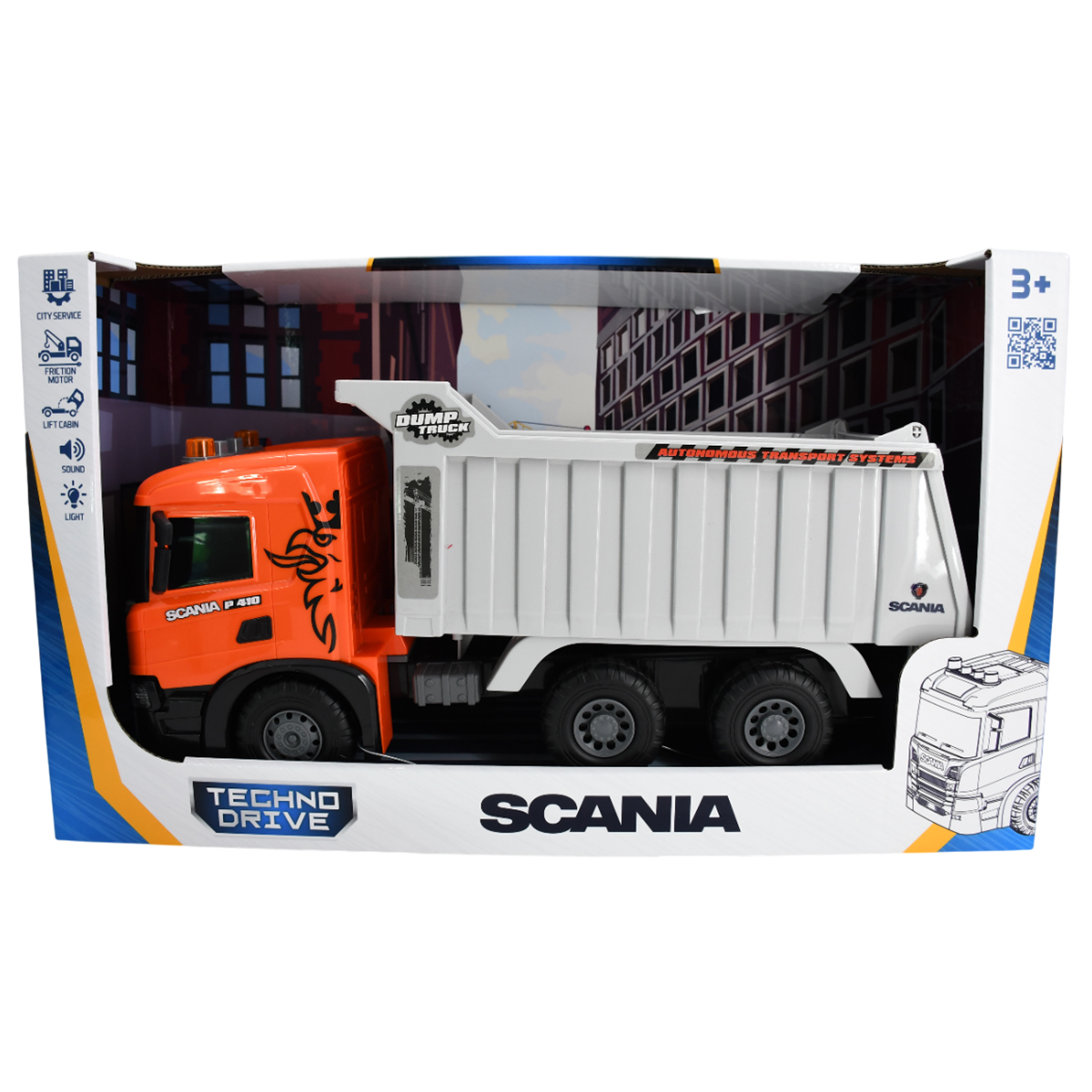 Автомодель самоскид Scania TechnoDrive Super Big Truck 50,5 см зі світлом та звуком