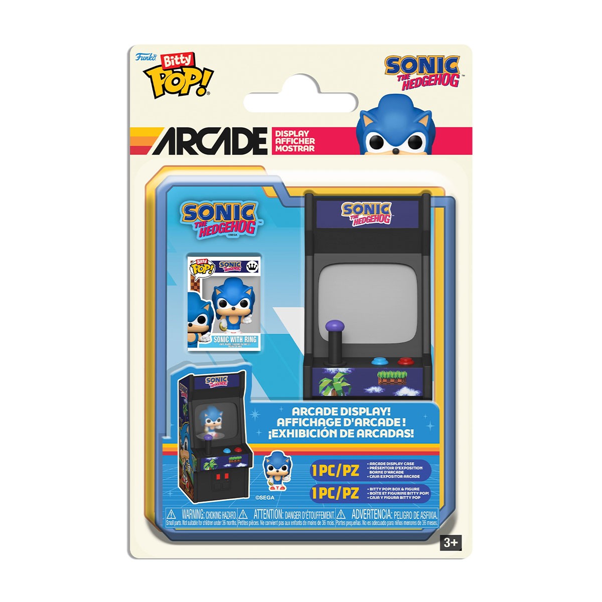 Ігровий набір Bitty POP Arcade Їжак Сонік Funko 8,9 см мініатюрний фігурка