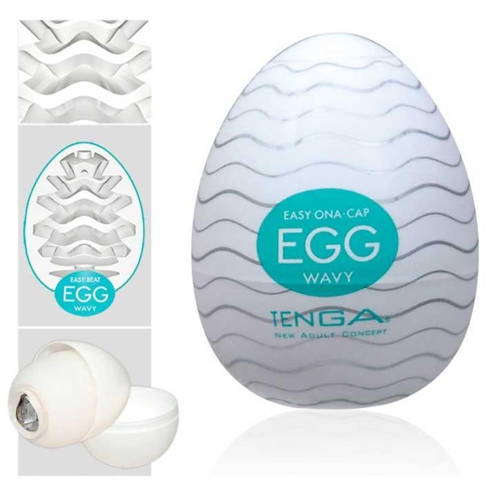 Мастурбатор яйце Clicker репліка хвиляста текстура