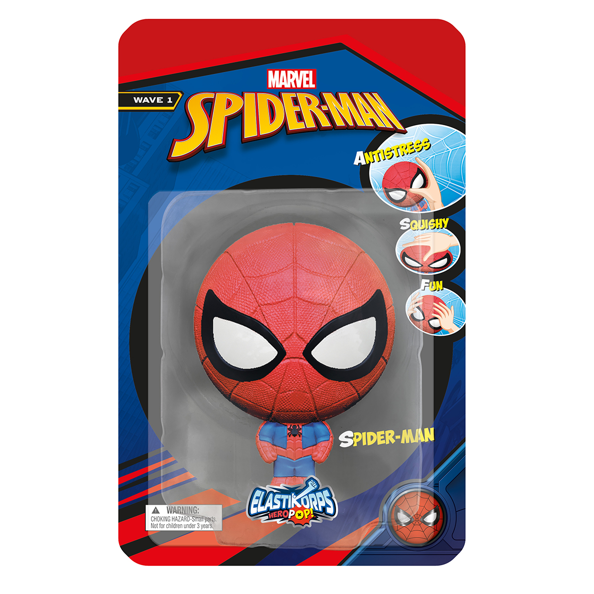 Стретч-іграшка HeroPop Spider-Man Elastikorps Червоний — превʼю 1