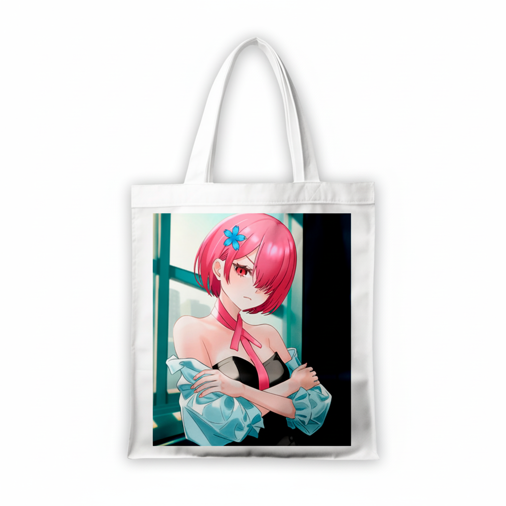 Сумка-шопер Життя в альтернативному світі з нуля Re:Zero Kara Hajimeru Isekai Seikatsu Рам 39x35 см біла з габардину 6719