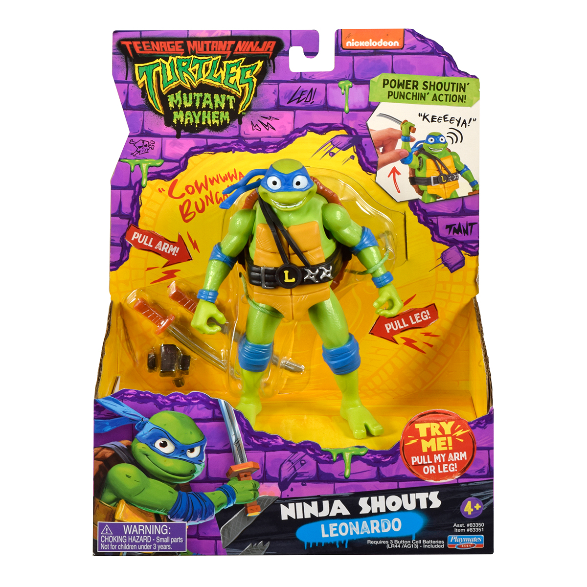 Ігрова фігурка TMNT Леонардо Mutant Mayhem зі звуком 14 см — превʼю 6