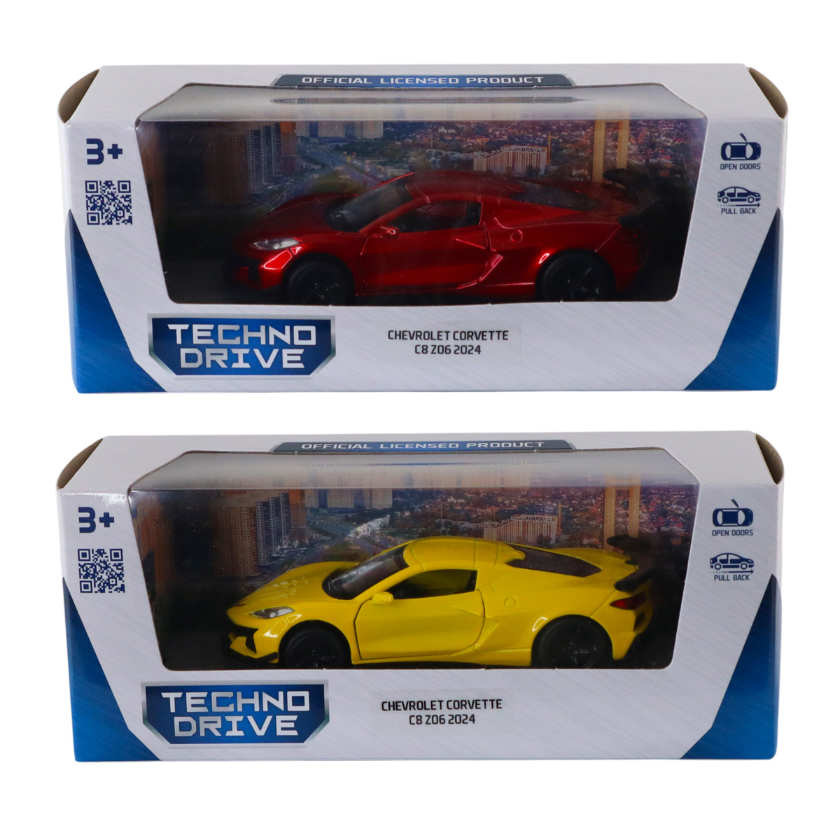 Автомодель Chevrolet Corvette C8 Z06 2024 Techno Drive 1:40 металева — превʼю 5