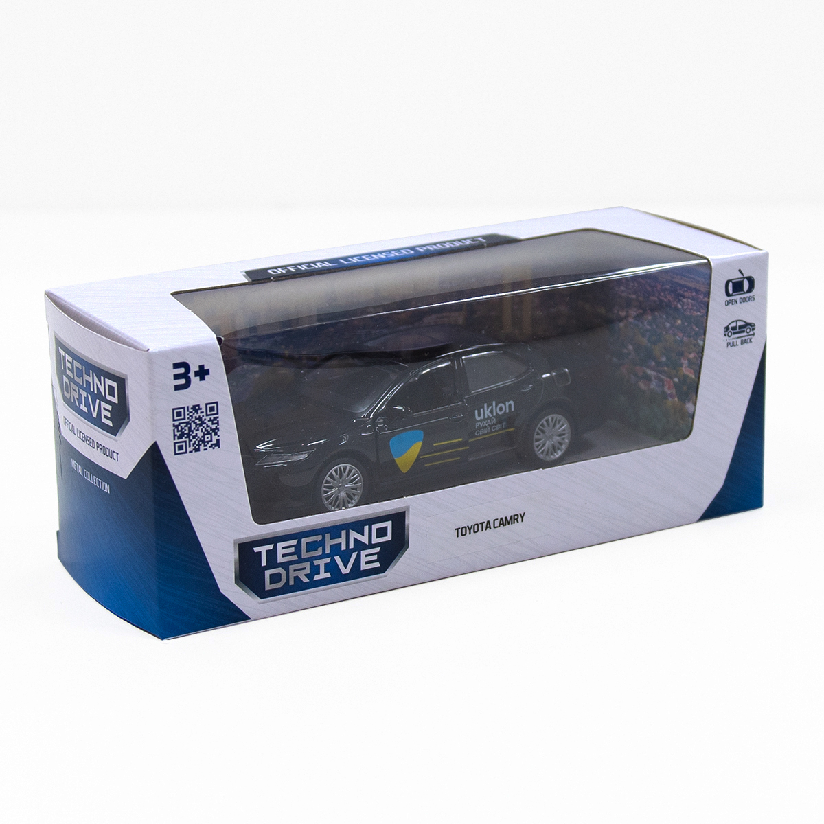 Автомодель Techno Drive Toyota Camry Uklon металева Чорна — превʼю 2