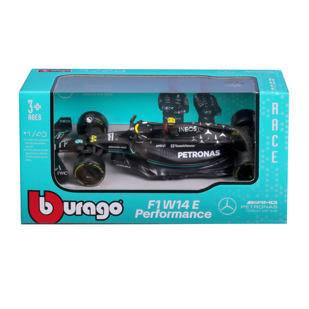 Автомодель Bburago Mercedes-AMG F1 W14 E Performance 2023 1:43 — превʼю 8