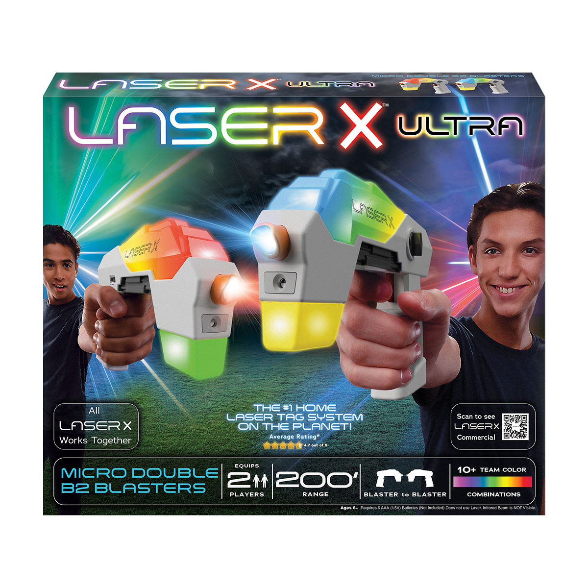Ігровий набір для лазерних боїв Laser X Ultra Micro для двох гравців Black