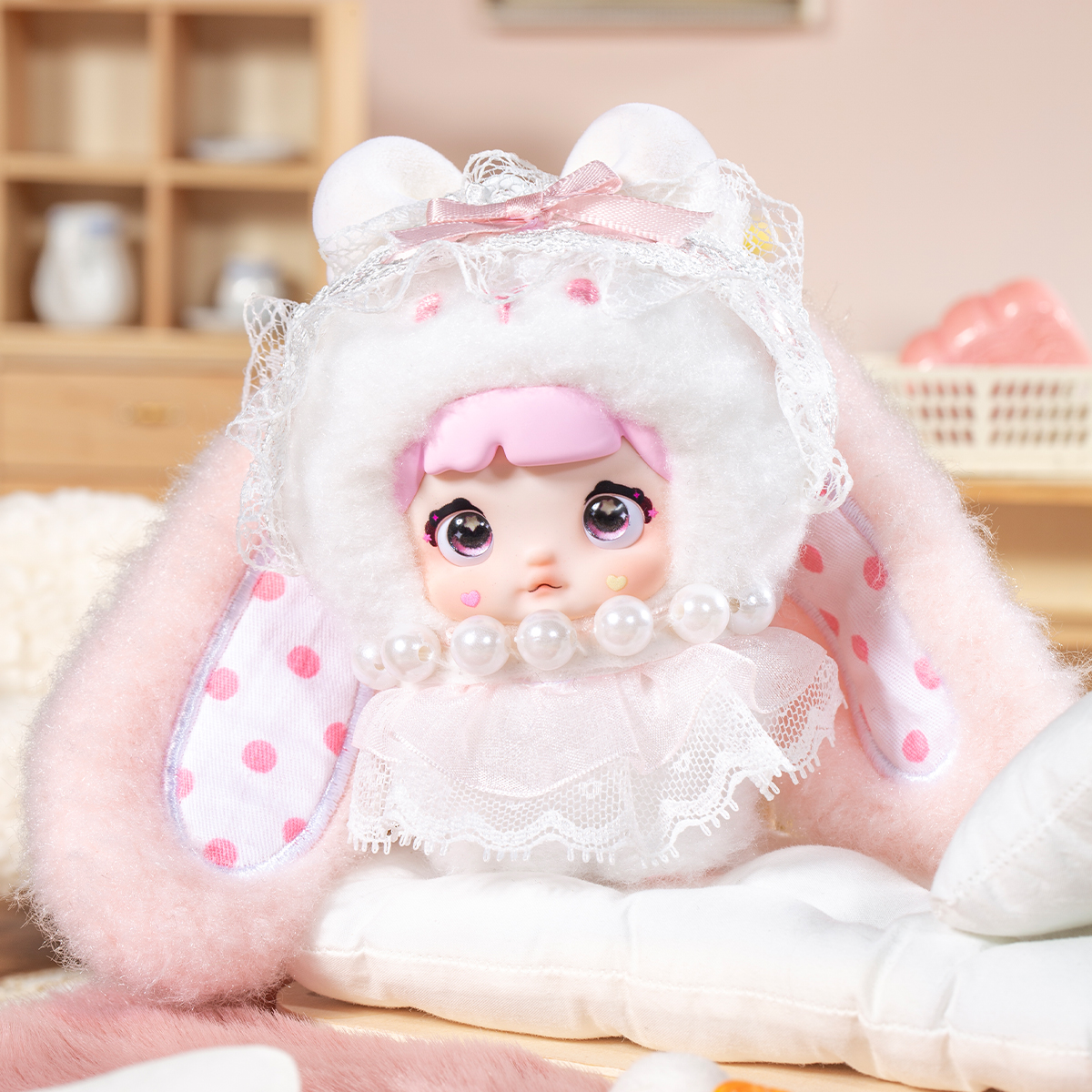 М'яка фігурка-підвіс Hi TOY Nommi – Зайченята – 10 см — превʼю 13