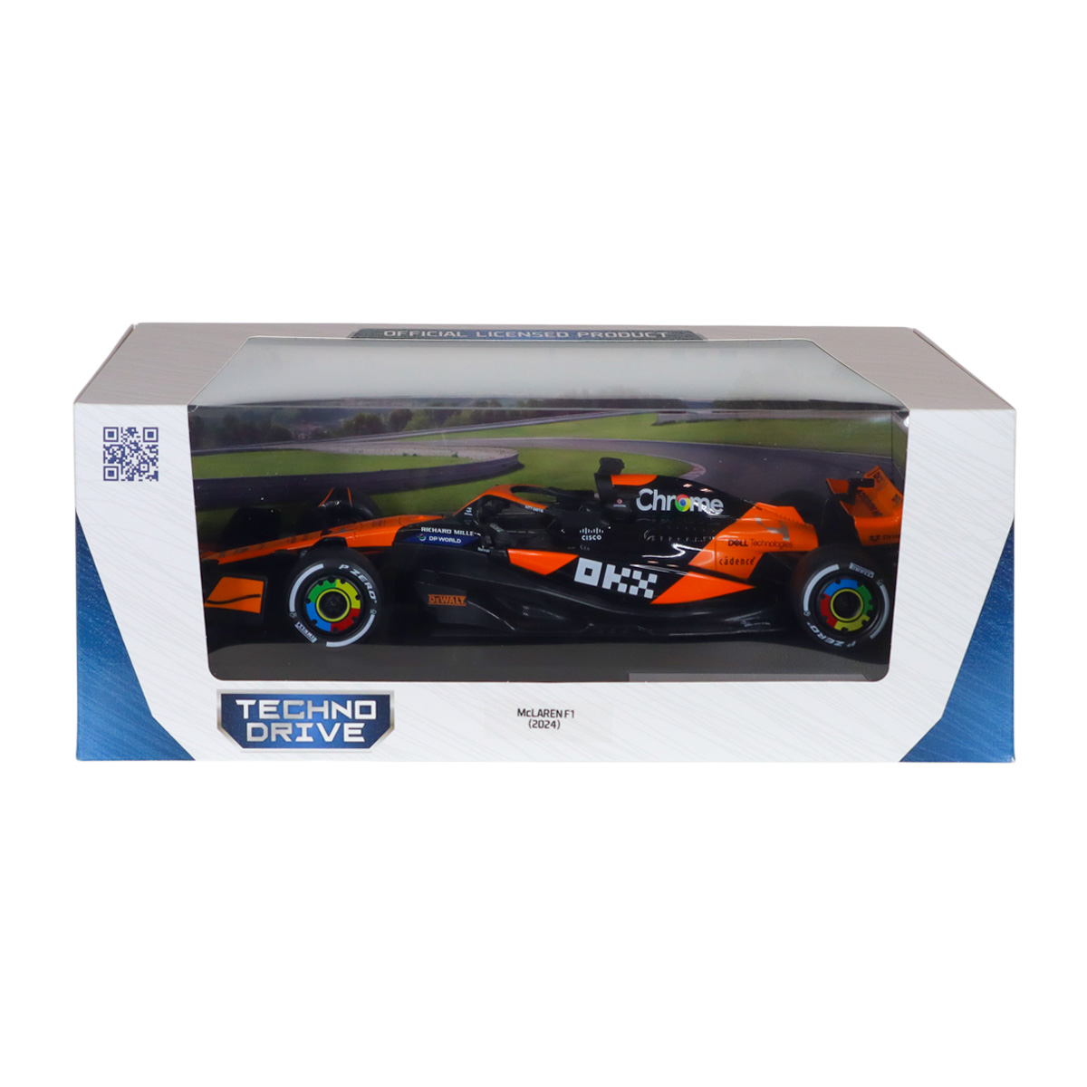 Колекційна автомодель McLaren F1 2024 Techno Drive 1:18 металева Помаранчева — превʼю 6