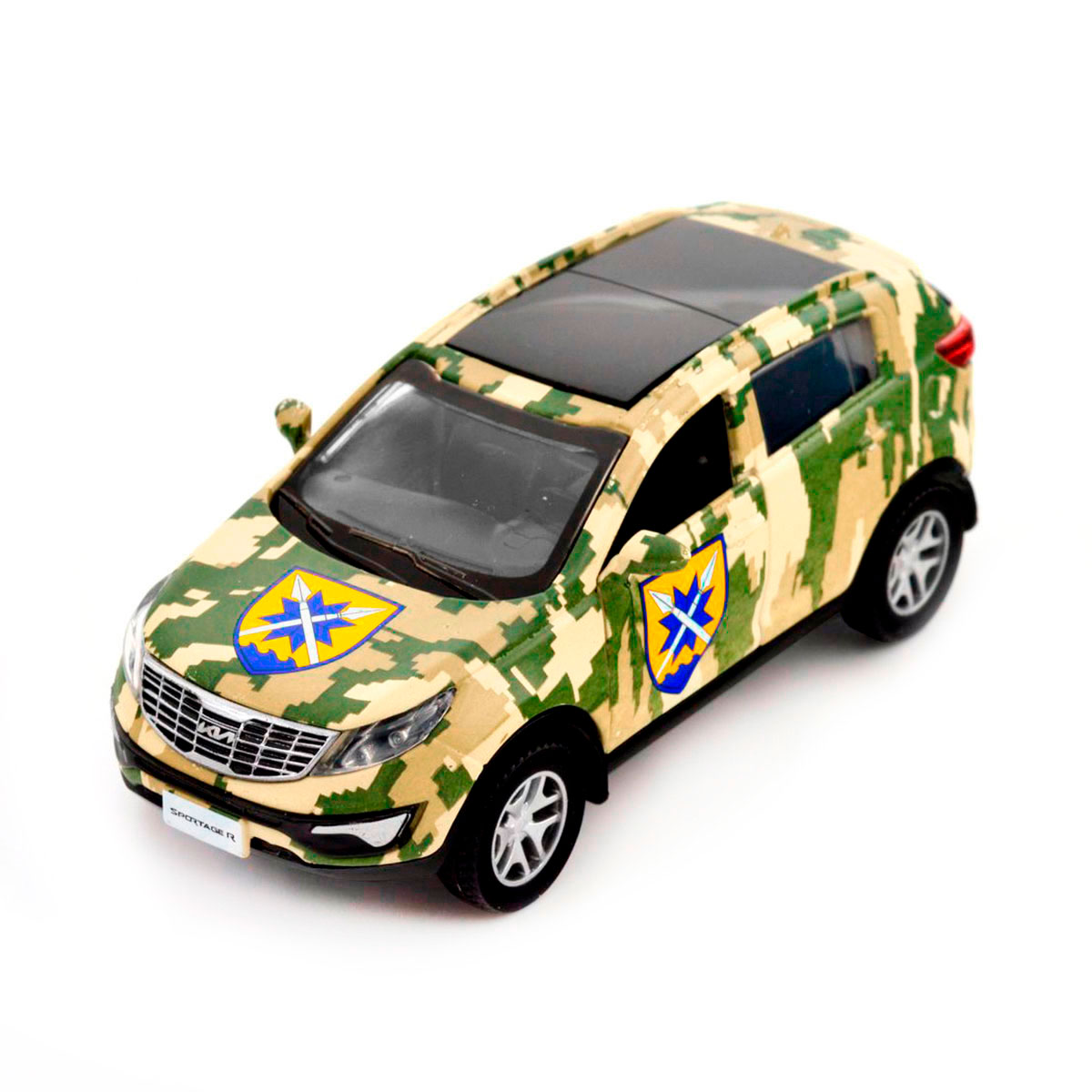 Автомодель Kia Sportage R 56 ОМПБр Шеврони Героїв металева 1:39 — превʼю 1