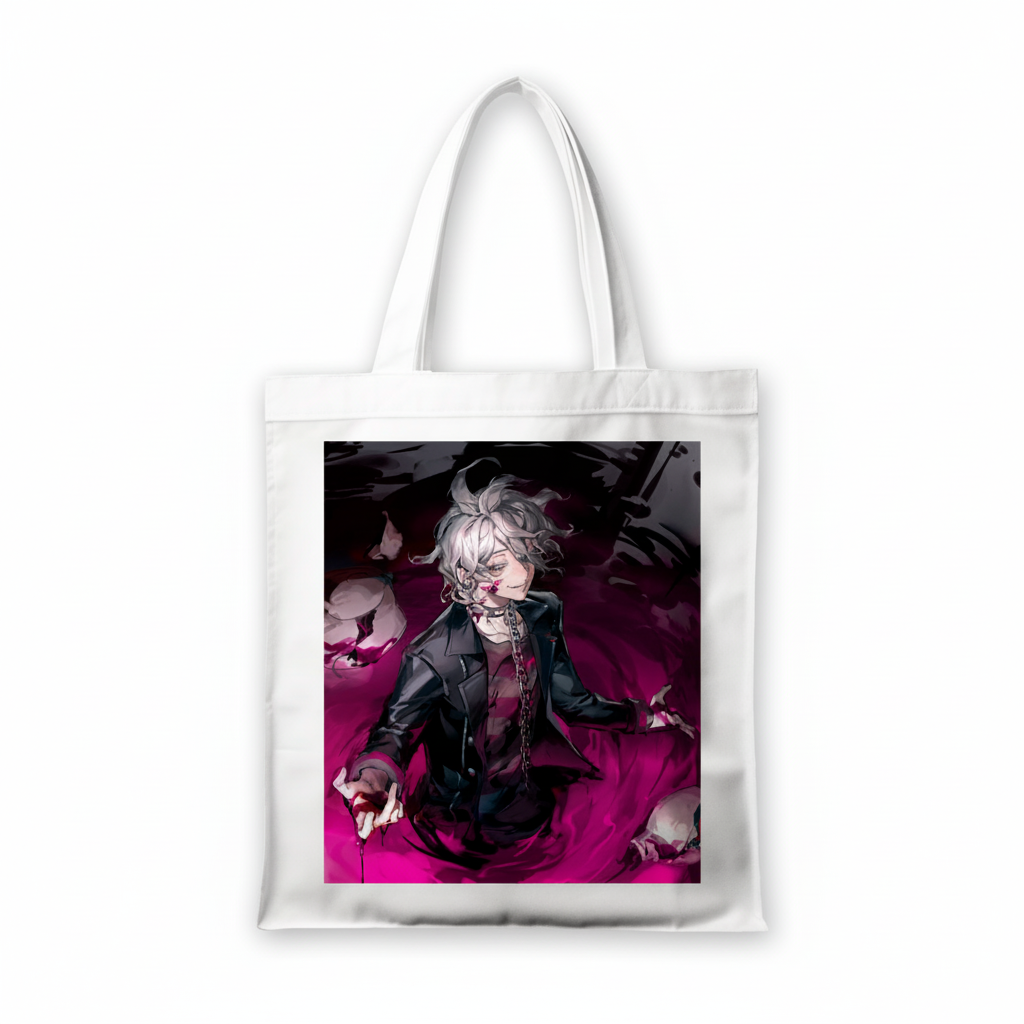 Сумка-шопер Данганронпа Danganronpa Нагіто Комаеда 39x35 см біла з габардину 6522