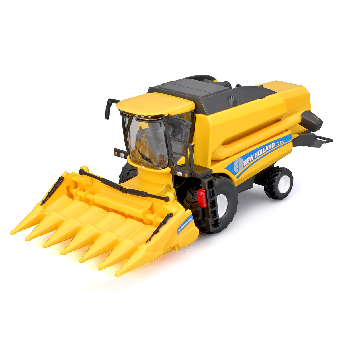 Автомодель Bburago New Holland TC5.90 зернозбиральний комбайн з жаткою 18 см Жовто-чорний — превʼю 2