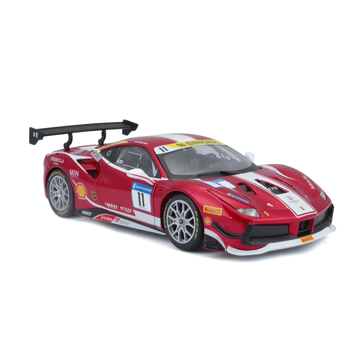 Автомодель Ferrari 488 Challenge Bburago 1:24 Червона — превʼю 8