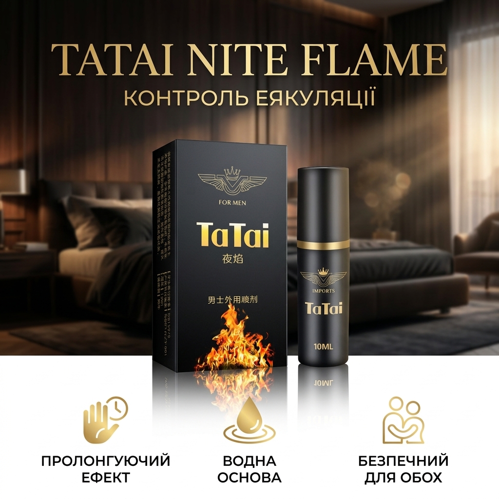 Спрей-пролонгатор TaTai Night Flame для вагінального сексу 50 мл на водній основі
