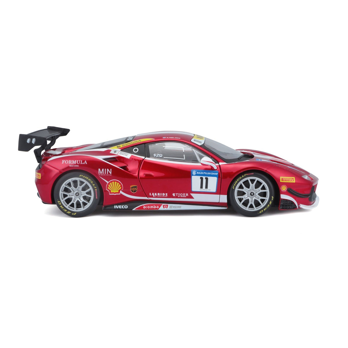 Автомодель Ferrari 488 Challenge Bburago 1:24 Червона — превʼю 7