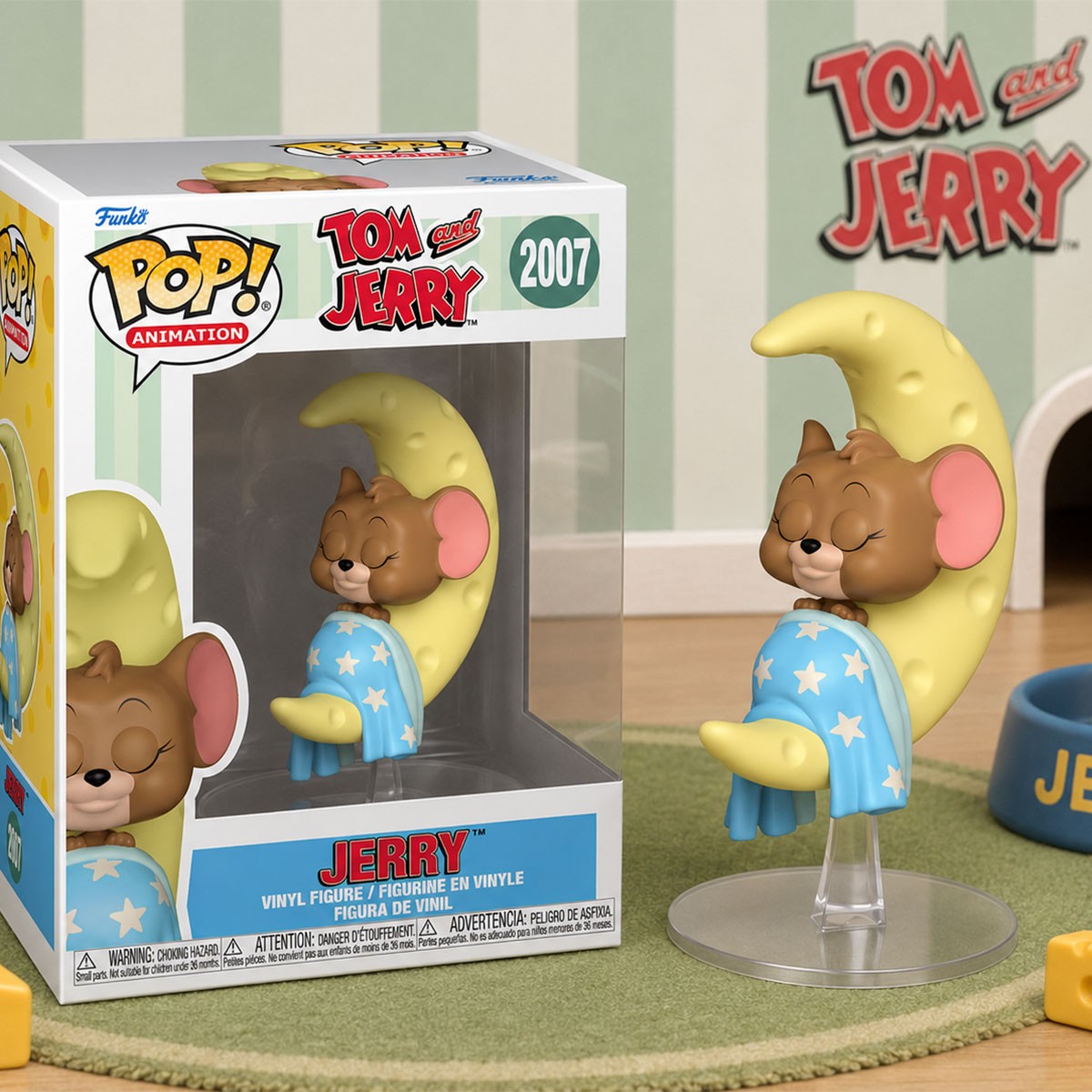 Фігурка Джеррі (Jerry) на сирному місяці — Funko Pop — Том і Джеррі — превʼю 3