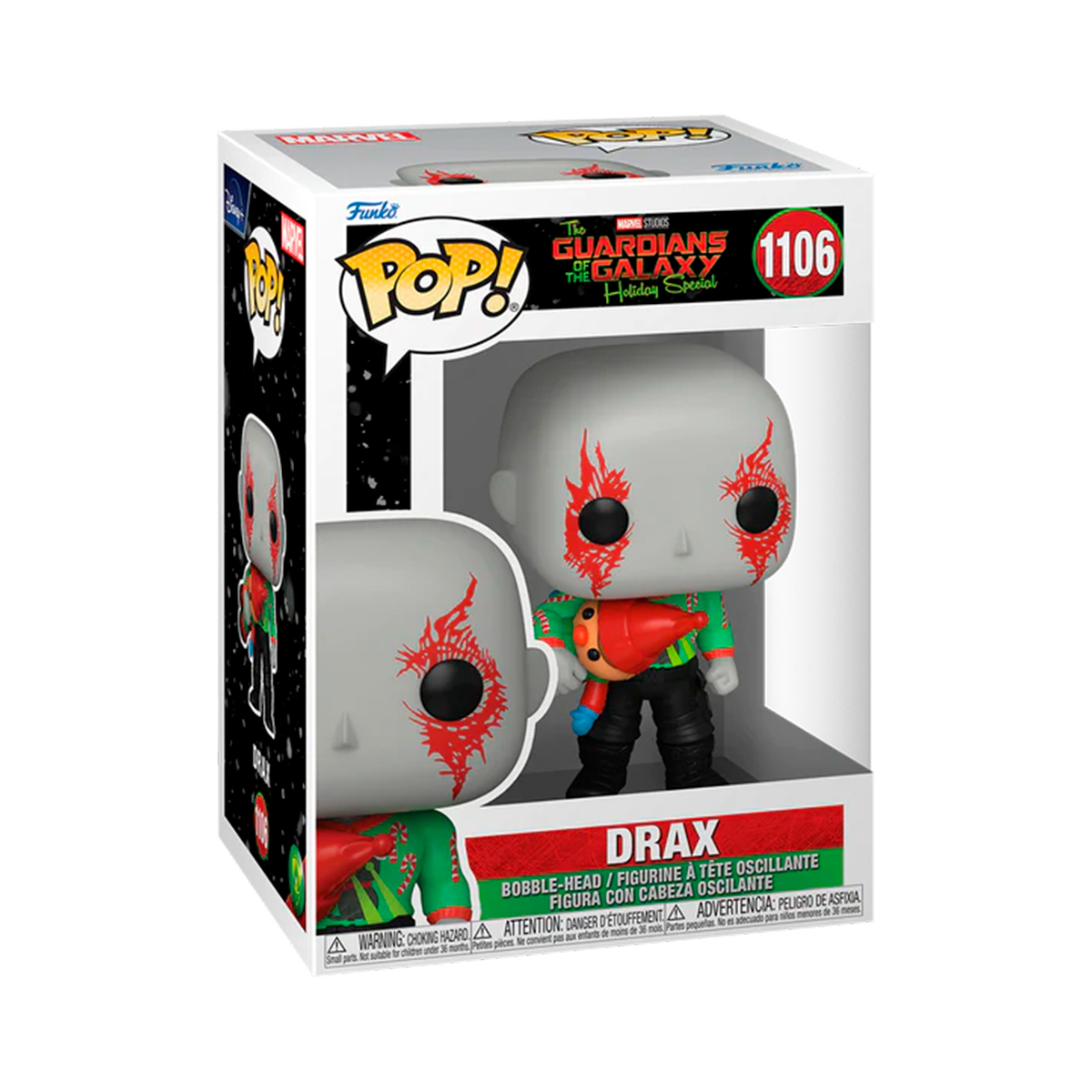 Ігрова колекційна фігурка Funko Pop Marvel Guardians Holiday Special - Drax — превʼю 4