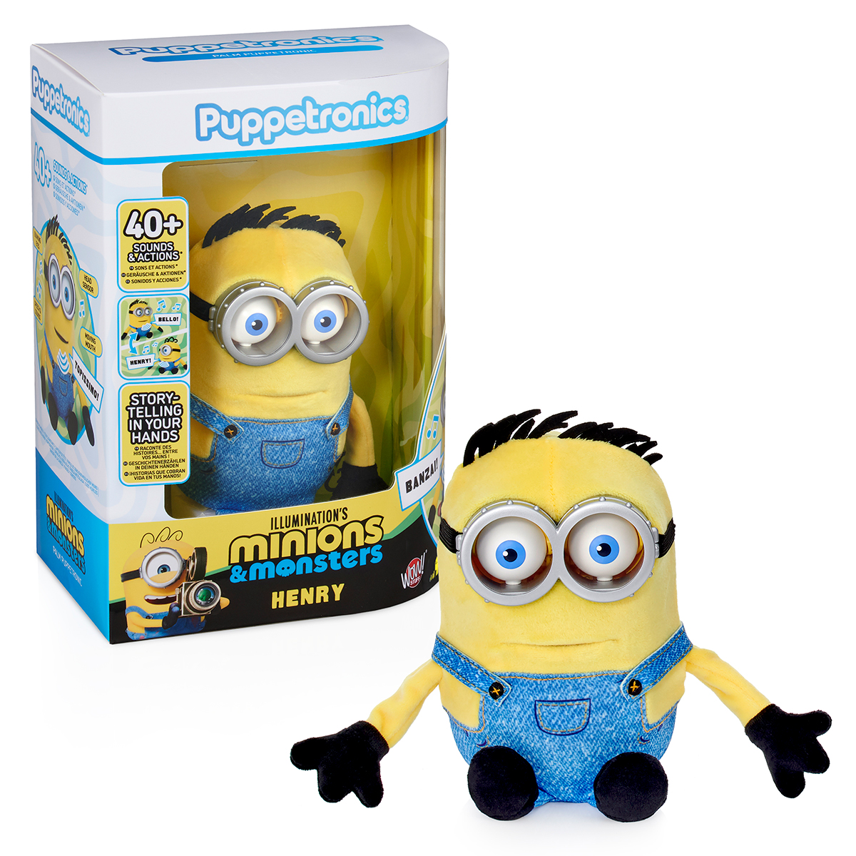 Інтерактивна іграшка Puppetronic by Real FX Palm – Посіпака Генрі (Minion Henry) — превʼю 1