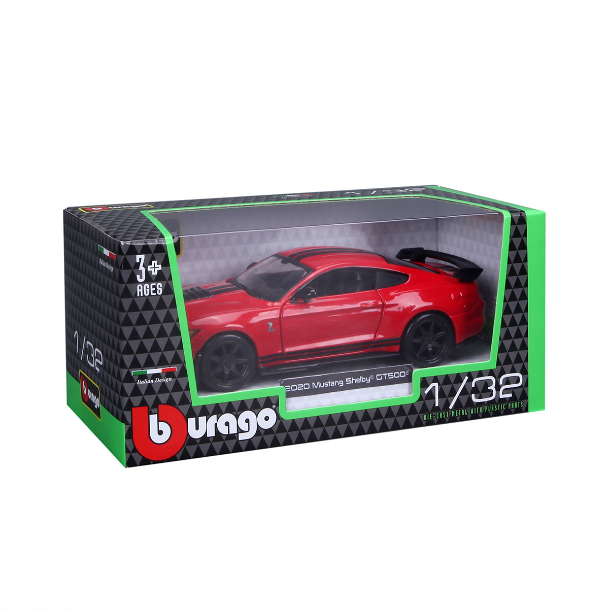 Автомодель Ford Shelby GT500 Bburago Street Fire 1:32 Червона — превʼю 6