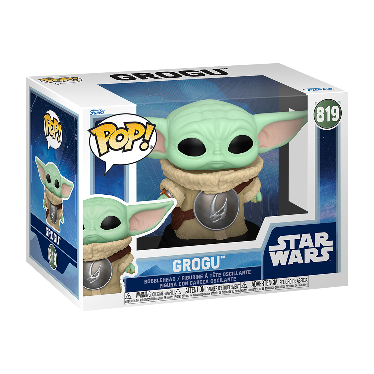 Колекційна ігрова фігурка Funko POP Grogu-Мандалорець The Mandalorian — превʼю 1