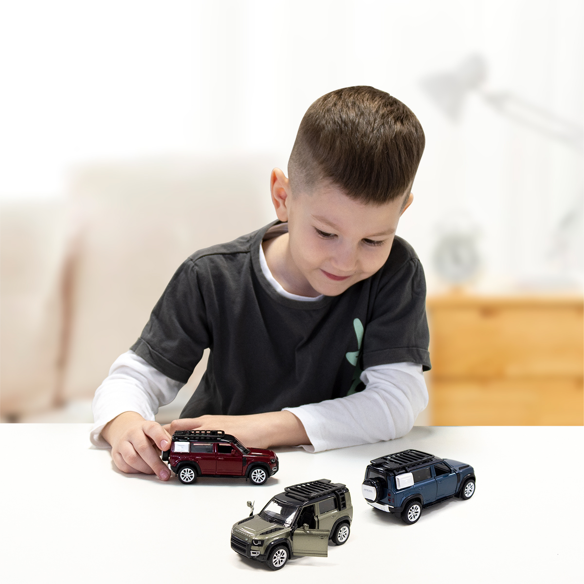 Автомодель Land Rover Defender 110 Techno Drive металева Зелена — превʼю 2