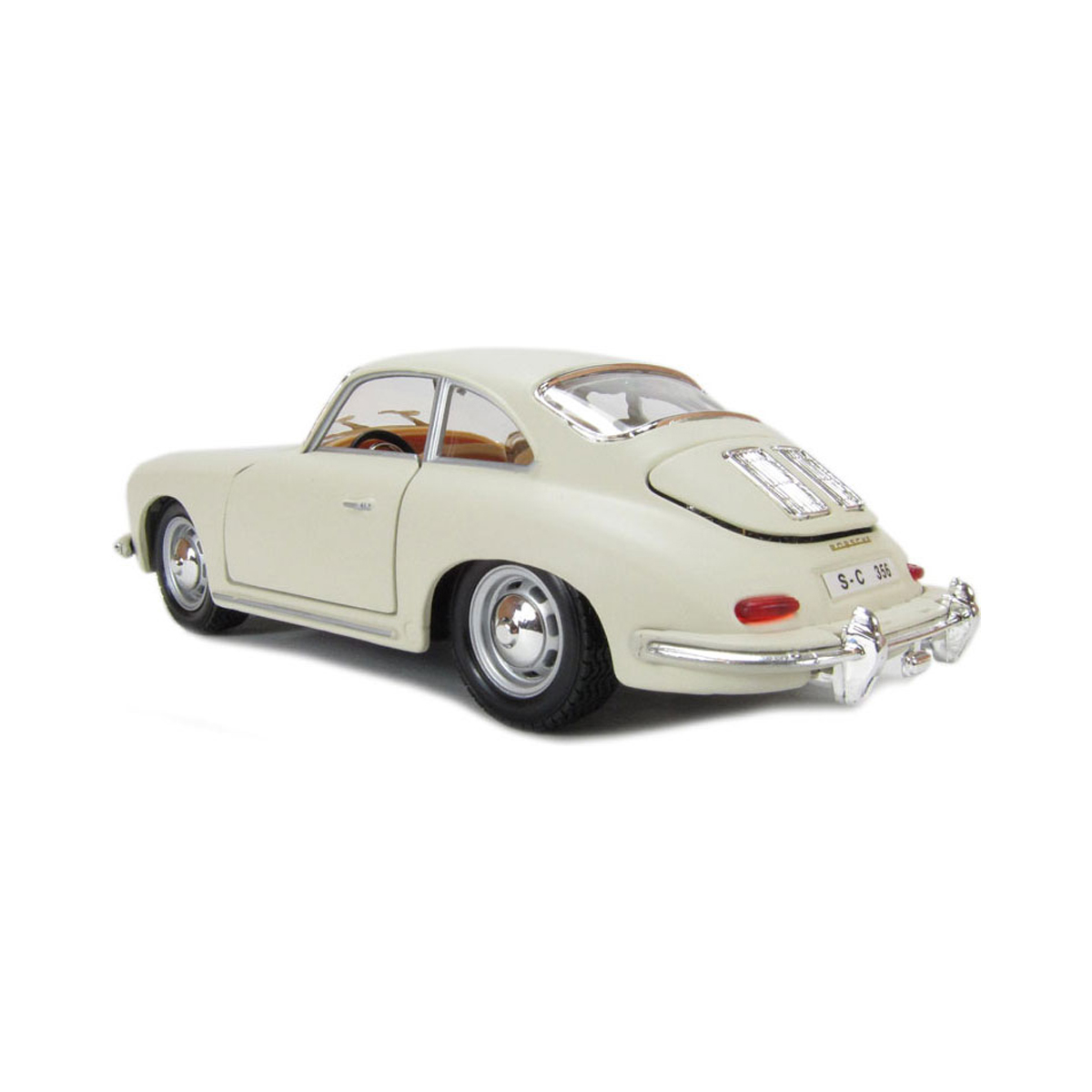 Автомодель Bburago Porsche 356B 1961 1:24 металева червона або слонова кістка — превʼю 10