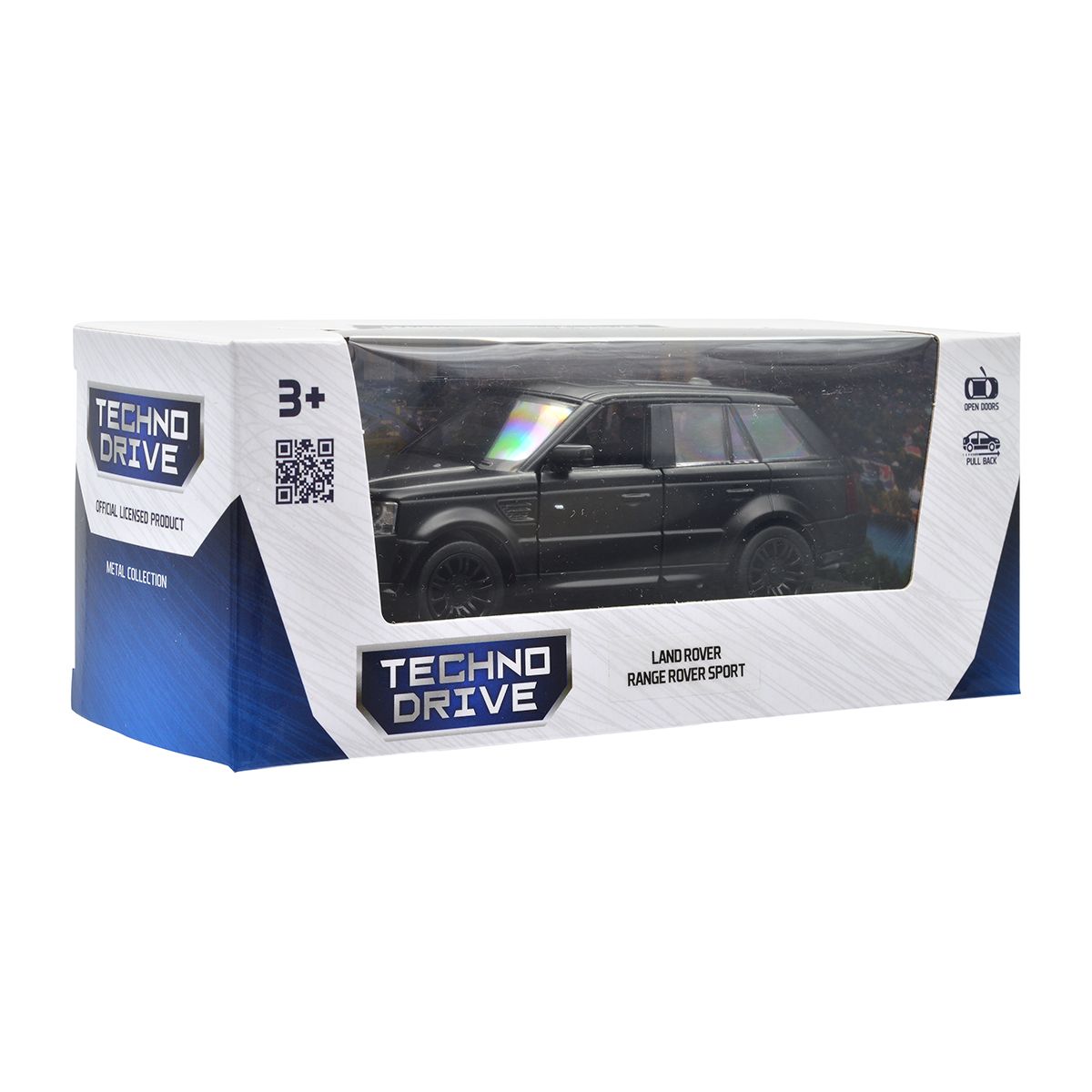 Автомодель Land Rover Range Rover Sport Techno Drive 1:32 металева Чорна — превʼю 2