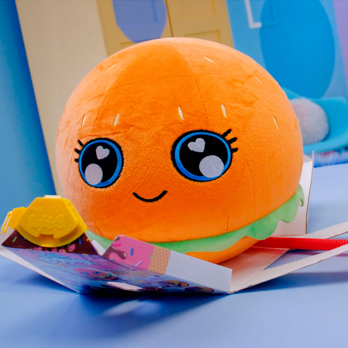 Ігрова надувна іграшка Biggies Little Foodies Бургер 22 см з насосом — превʼю 5