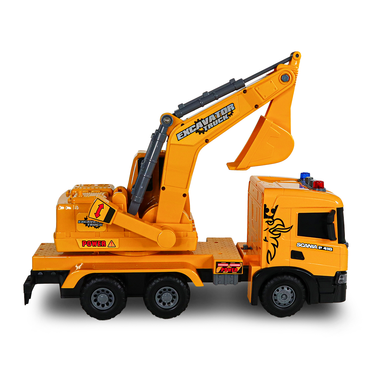 Екскаватор Scania TechnoDrive Super Big Truck 55 см зі світлом та звуком — превʼю 12