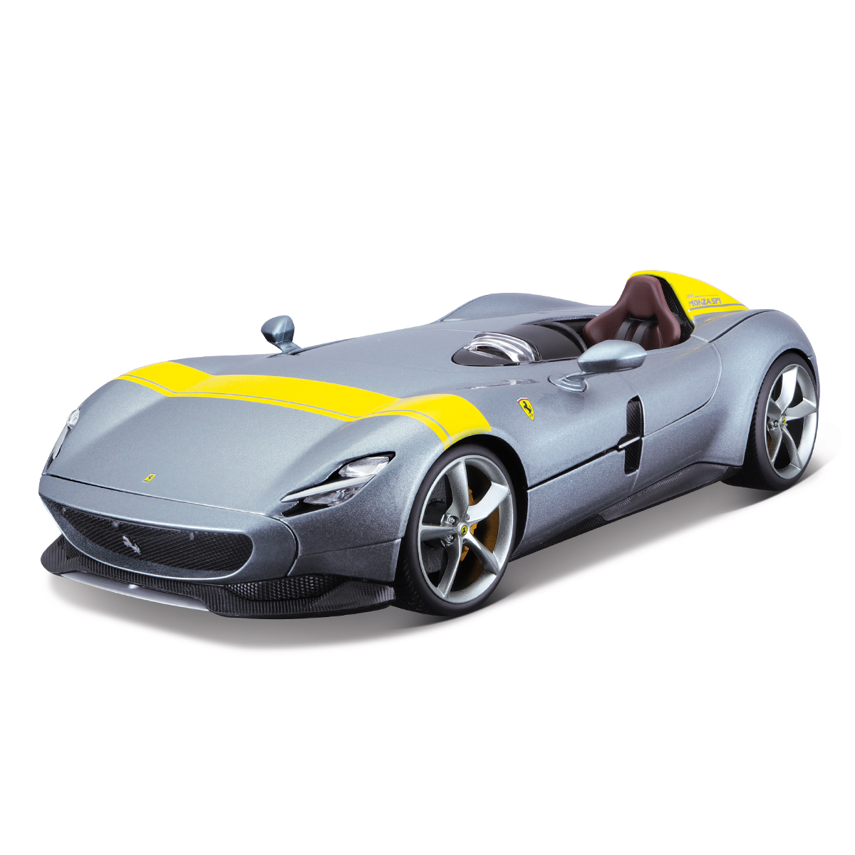 Колекційна модель Bburago Ferrari Monza SP1 1:18 сіра — превʼю 2