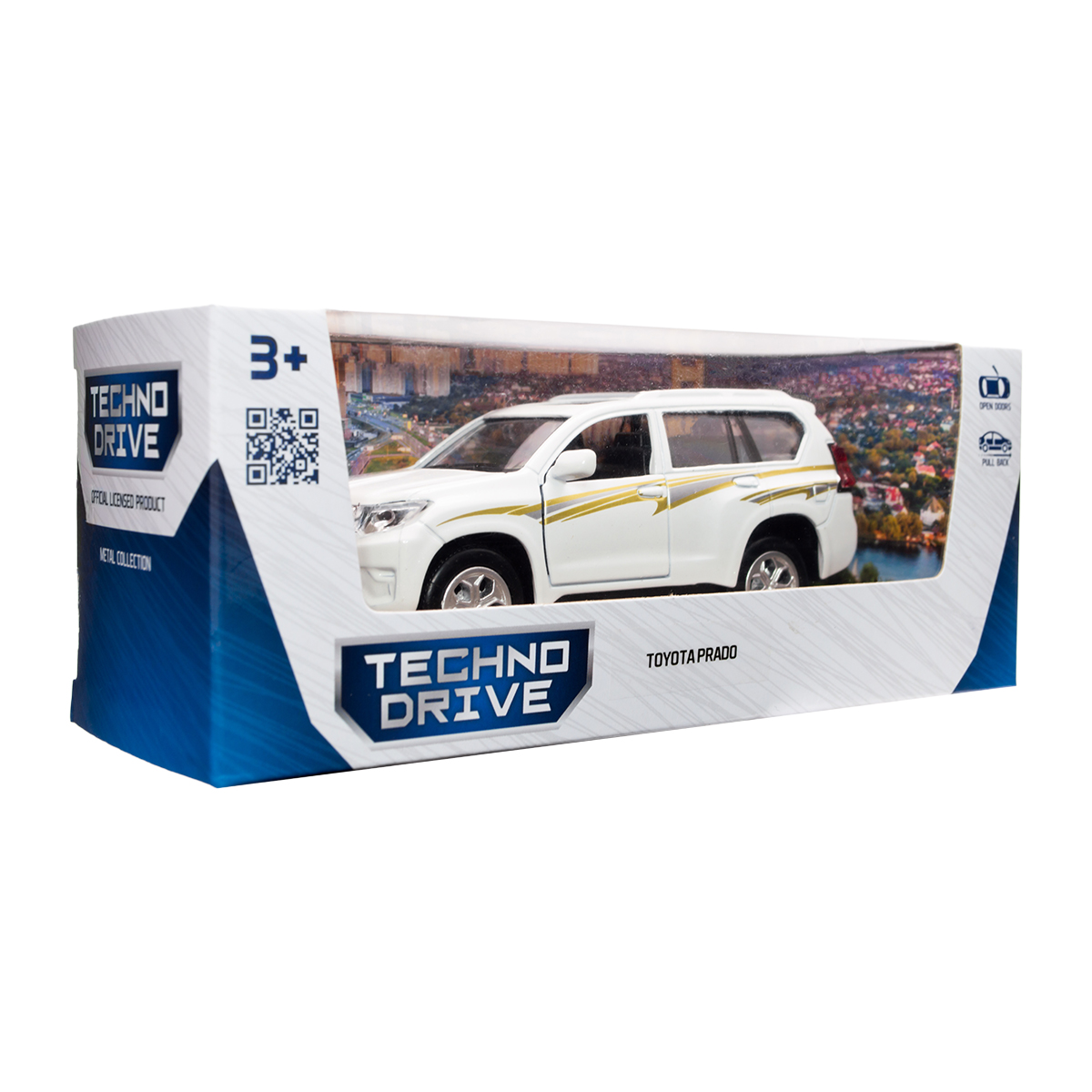 Автомодель Toyota Prado металева 1:40 Біла — превʼю 6