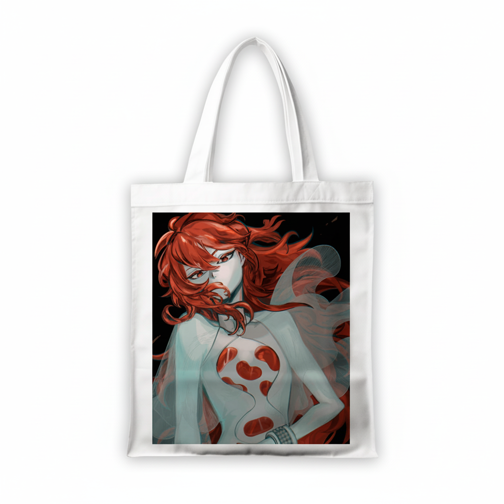 Сумка-шопер Країна Блискучих Land of the Lustrous Падпараджа 39x35 см біла з габардину 26785