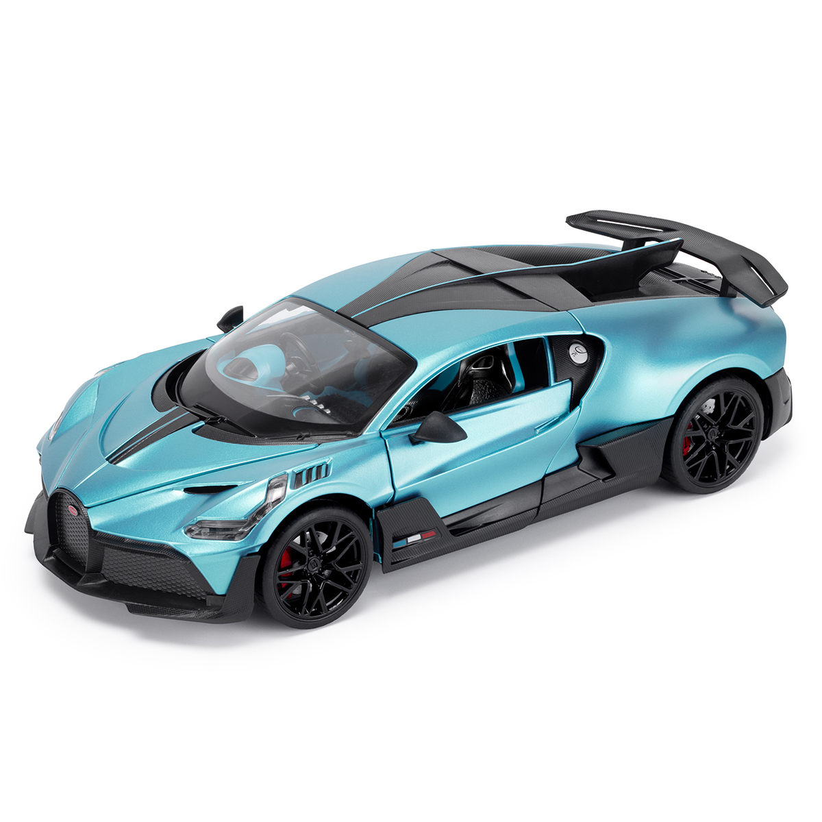 Автомодель Bugatti Divo Techno Drive 1:18 металева з відкривними деталями Синя — превʼю 1