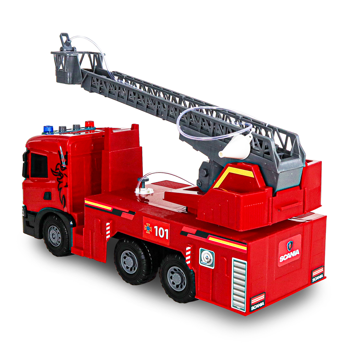 Пожежна машина Techno Drive Super Big Truck Scania 51,5 см зі світлом та звуком — превʼю 8