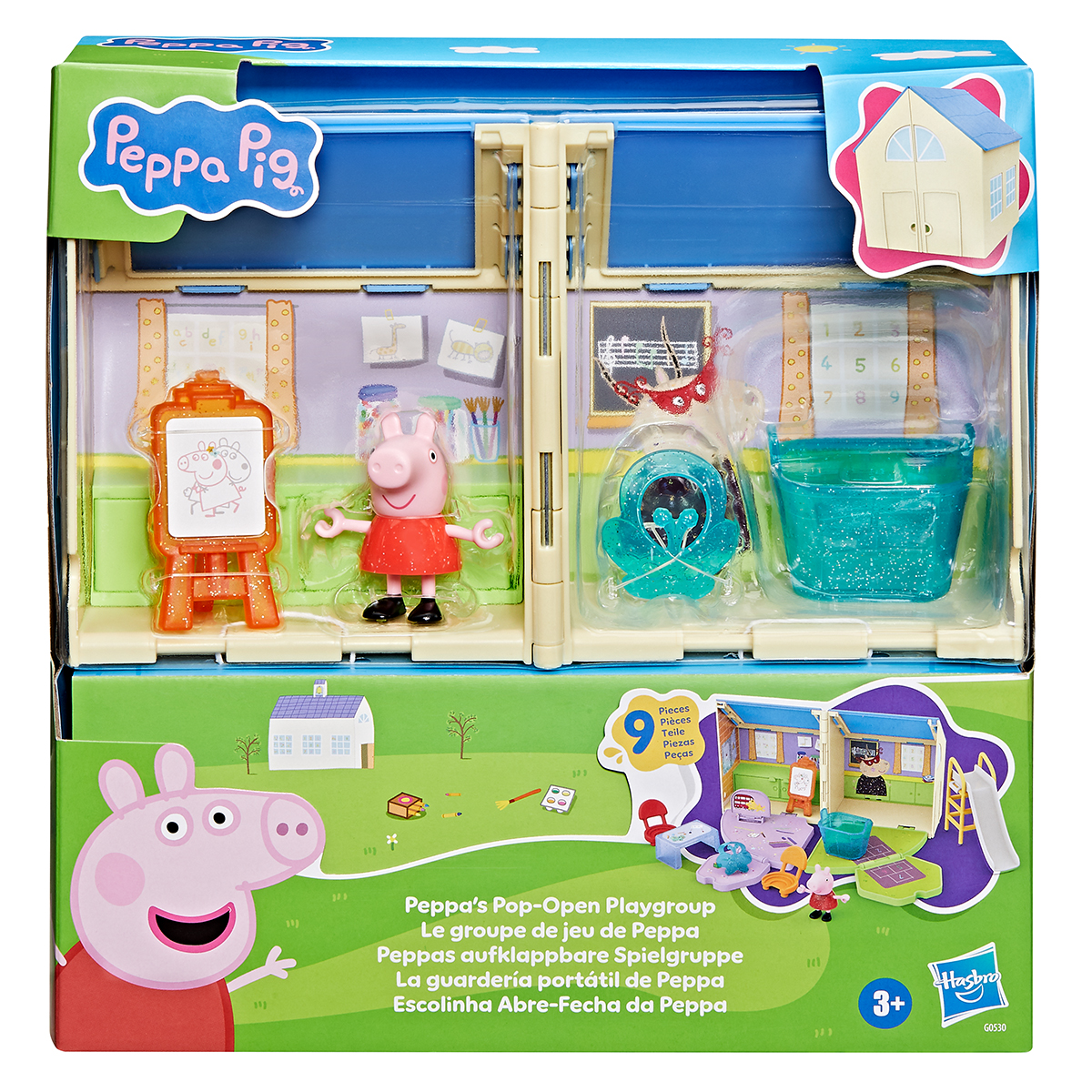 Ігровий набір дитячий садок Пеппи з фігуркою Peppa Pig Pop-Up 7.5 см Багатоколірний — превʼю 3