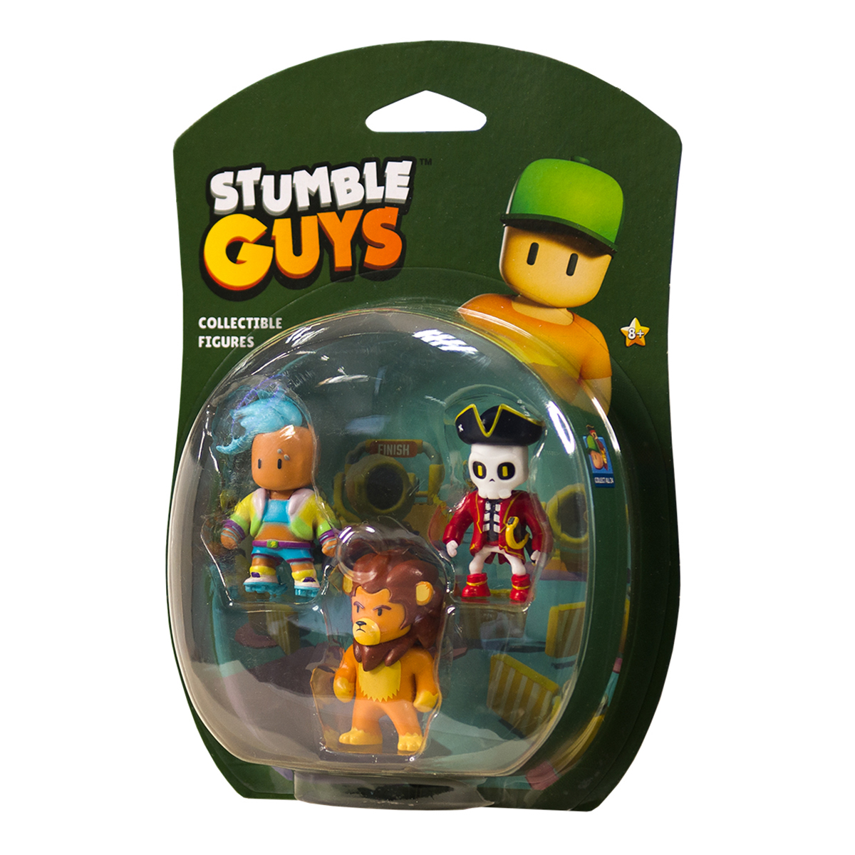 Набір фігурок Stumble Guys Велоцит Леонідас Капітан Нохарт 3 шт — превʼю 1