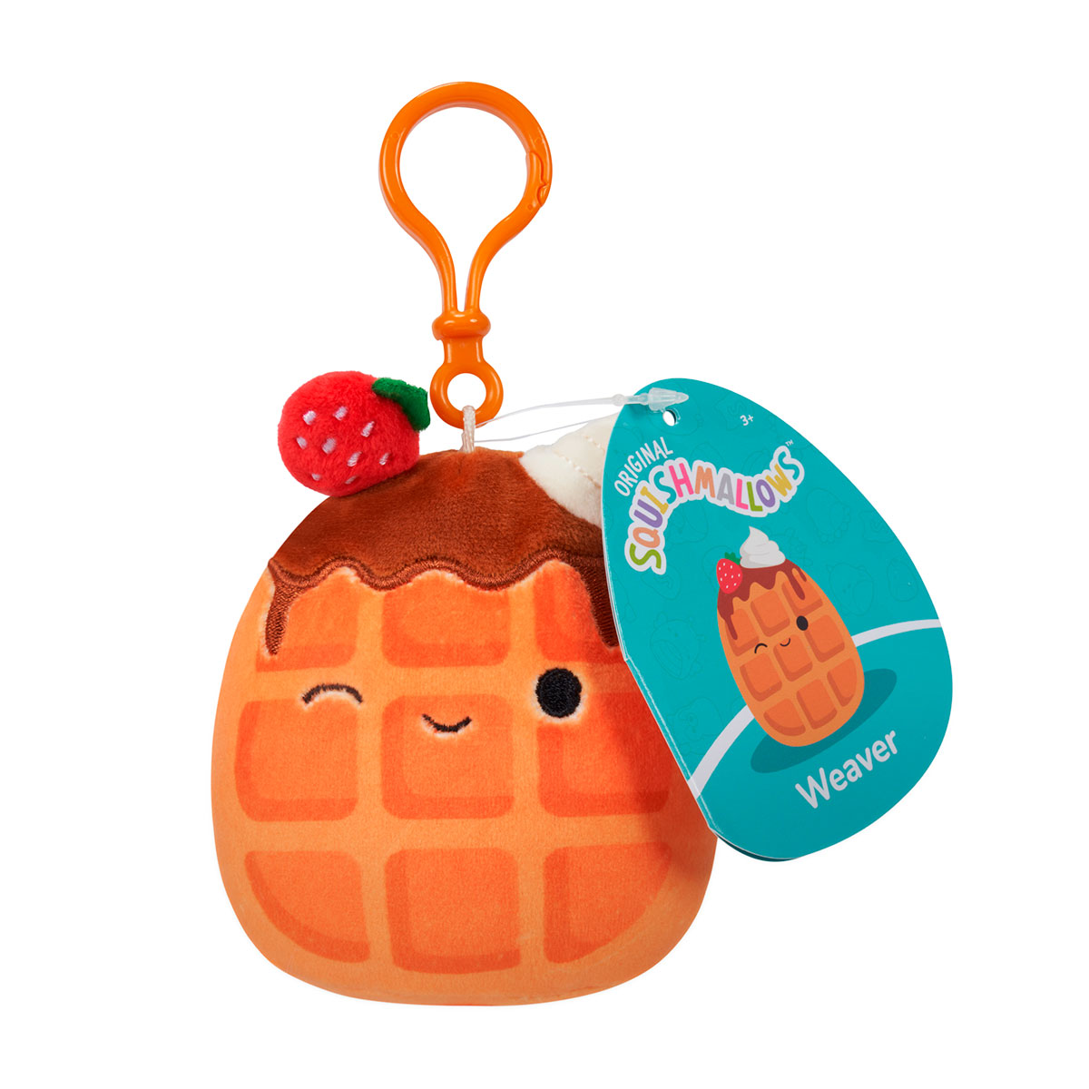 М'яка іграшка на кліпсі Squishmallows – Вафелька Вівер (Waverly) – 9 cm — превʼю 7