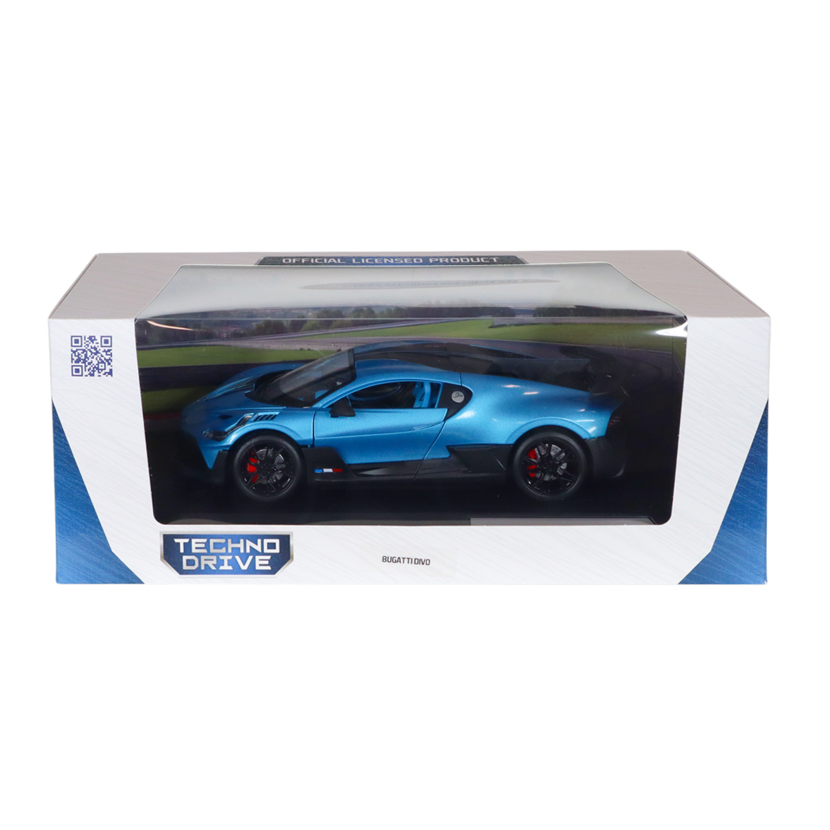 Автомодель Bugatti Divo Techno Drive 1:18 металева з відкривними деталями Синя — превʼю 6