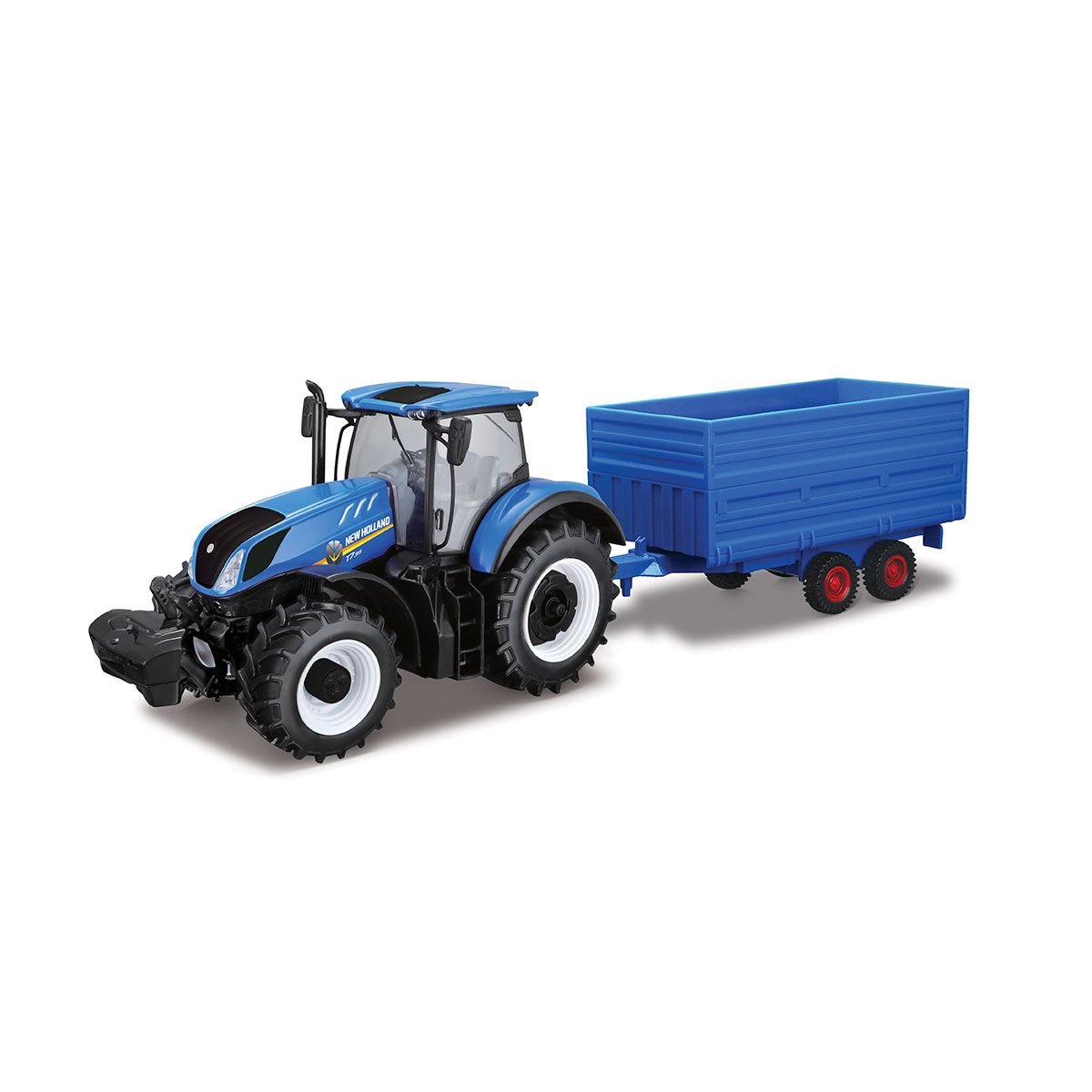 Трактор Bburago New Holland з причепом 1:32 синій