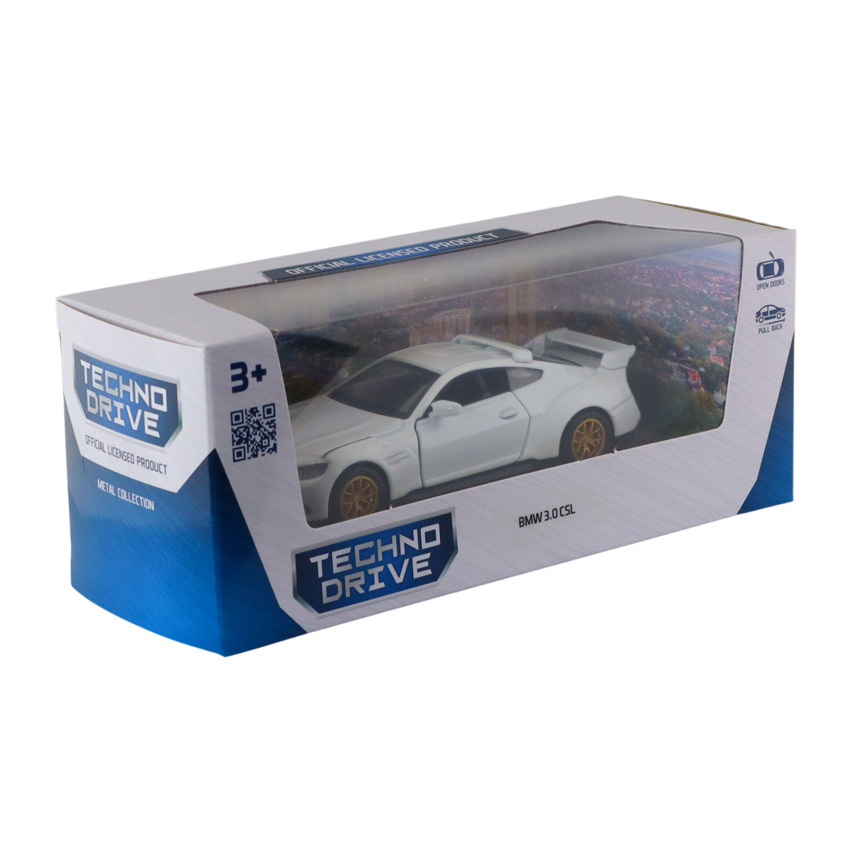 Автомодель Techno Drive BMW 3.0 CSL металева 1:42 Біла — превʼю 6
