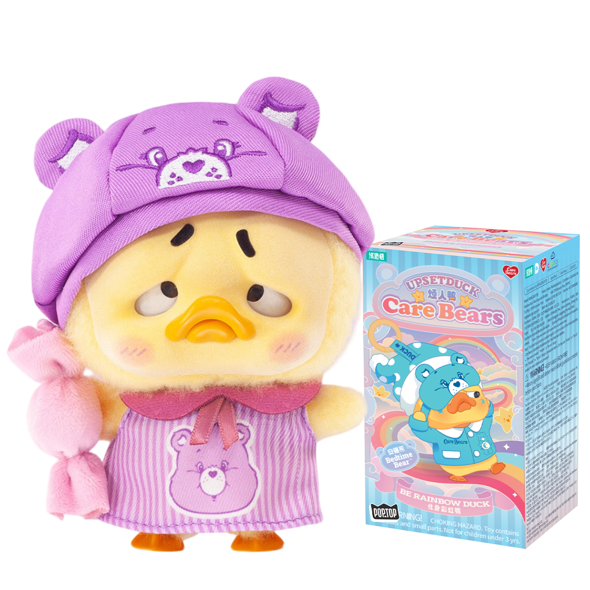 М'яка іграшка Pop Top Upset Duck x Care Bears — Будь веселкою (Be Rainbow)