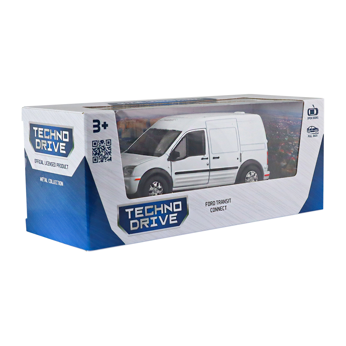 Автомодель Ford Transit Connect TechnoDrive 1:43 Біла — превʼю 6