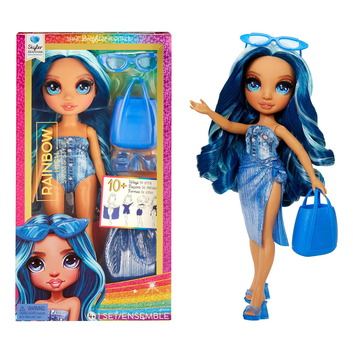 Лялька Rainbow High Swim & Style Скайлер з аксесуарами