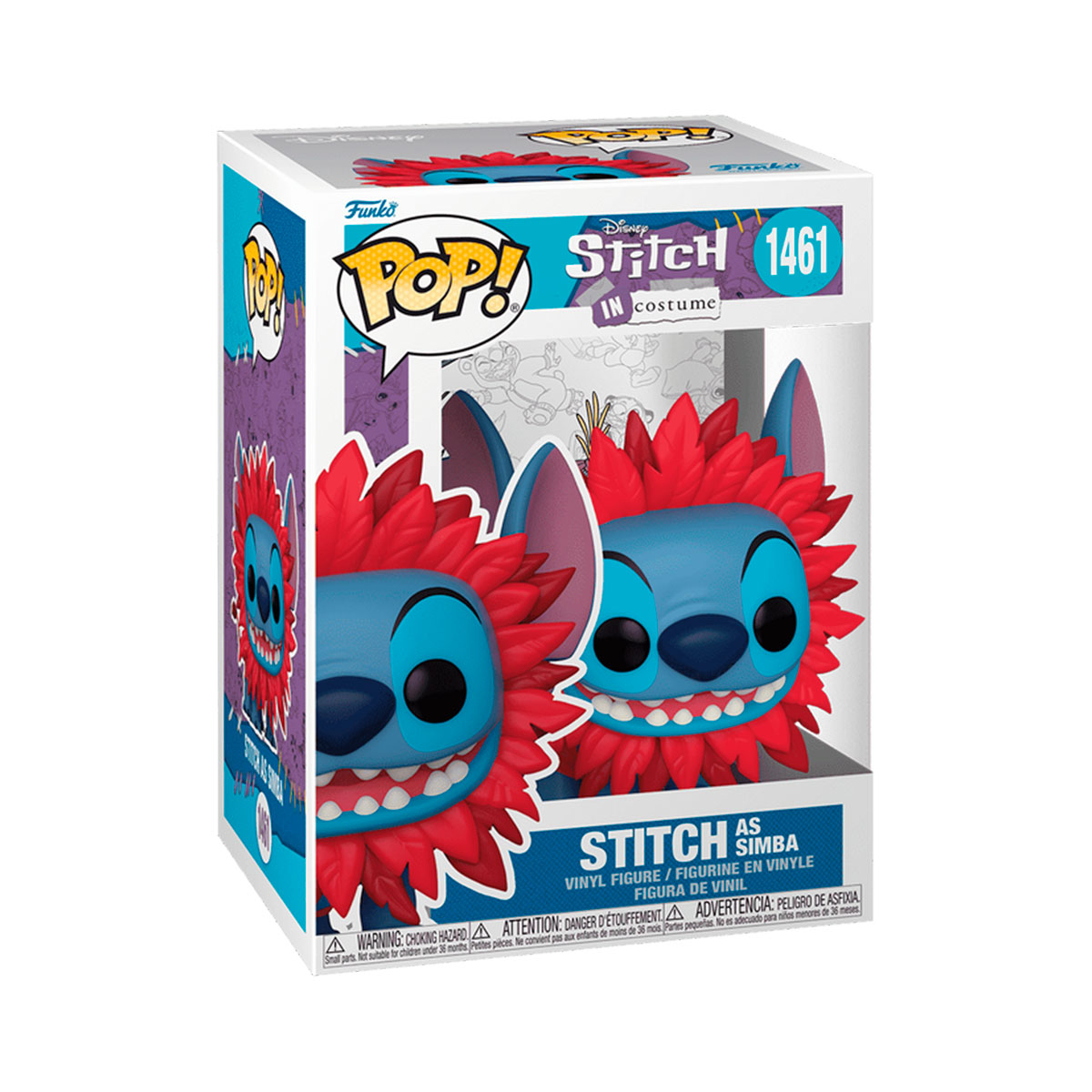 Колекційна фігурка Disney Stitch as Simba - Funko Pop Стіч у костюмі Сімби — превʼю 1