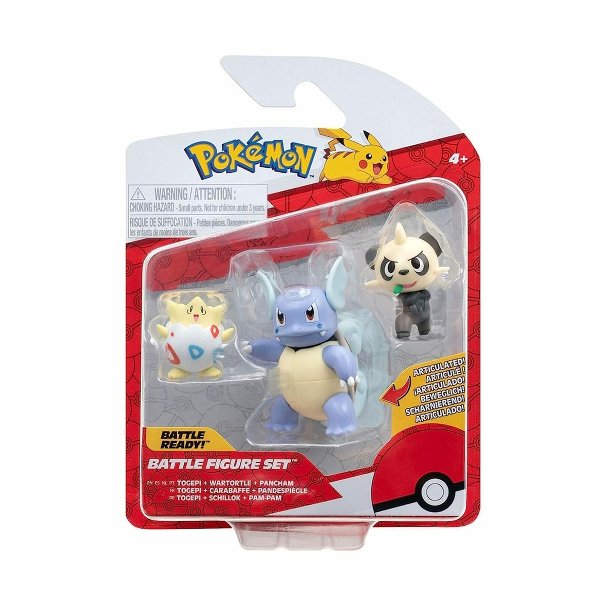 Набір ігрових фігурок Pokemon W17 Тогепі Панчам Вартортл 3 шт