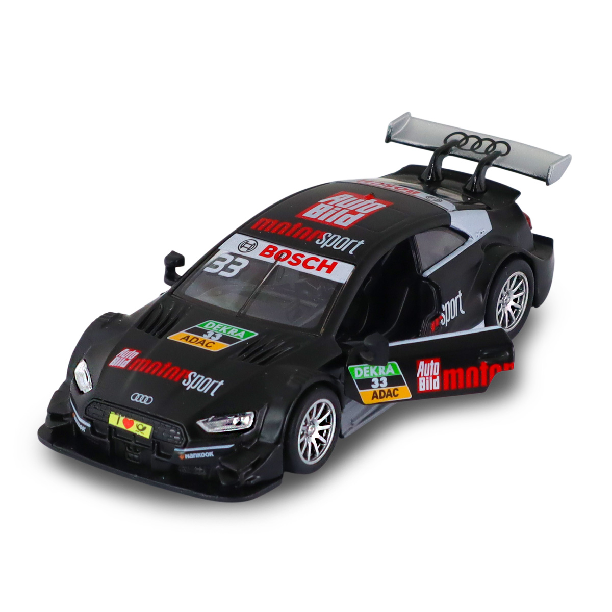 Автомодель TechnoDrive Audi RS 5 DTM 1:43 металева Чорна — превʼю 14