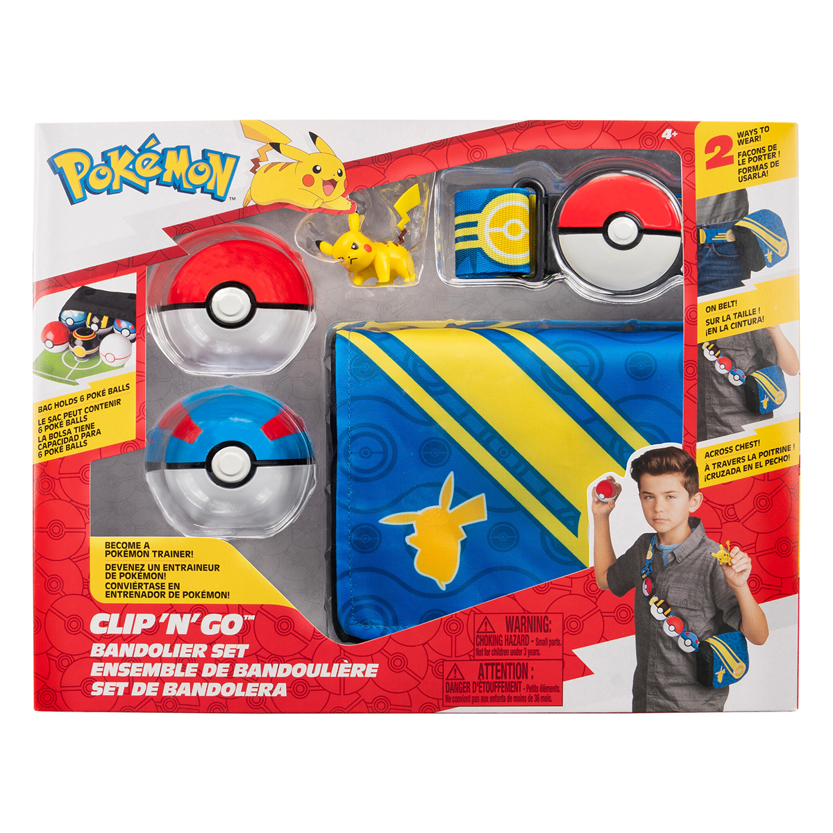 Ігровий набір Pokemon W5 спорядження тренера з фігуркою Пікачу 5 см Жовтий — превʼю 1